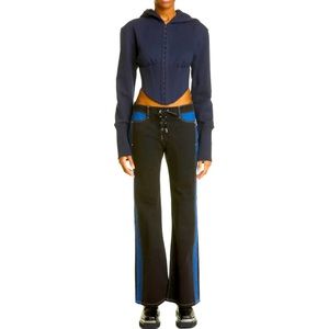 DION LEE Undercorset Cotton French Terry Hoodie Medium Designer Sweater